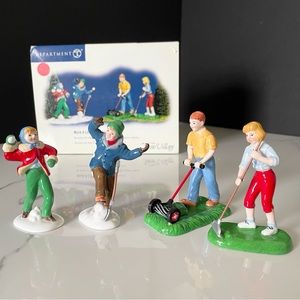 "Work a Little, Play a Little" Snow Village Figurines by Dept. 56